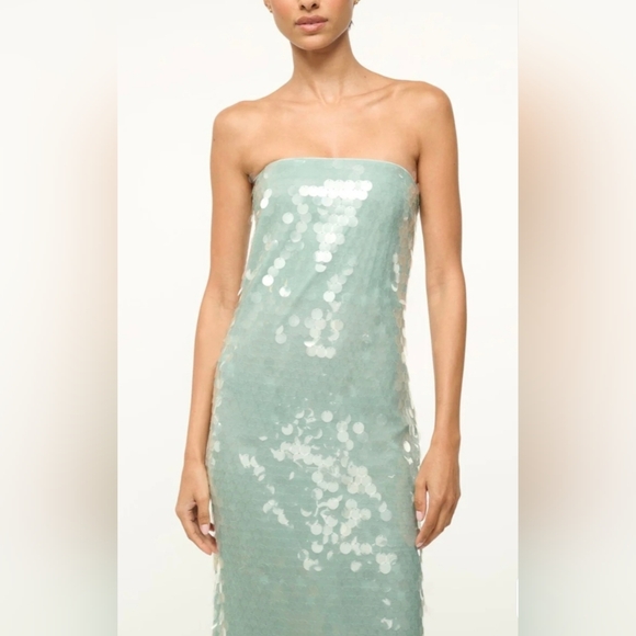 New STAUD Casey Dress Mist Size 2 - Picture 4 of 16